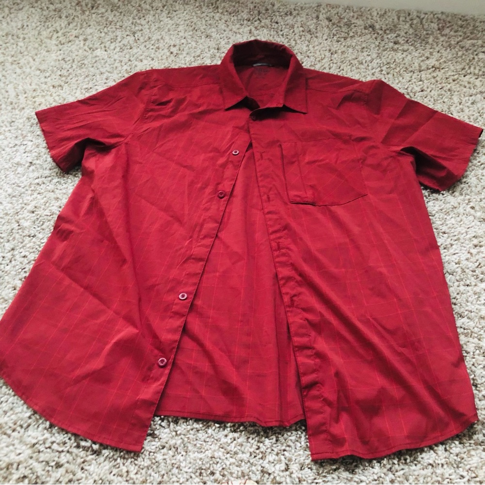 Rab Men Xl  red Plaid Button Up Collared Pocket